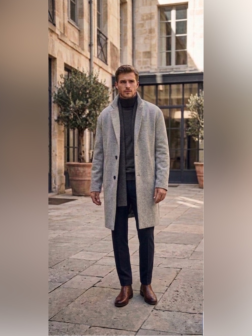 Chadwick Car Gray Trench Coat